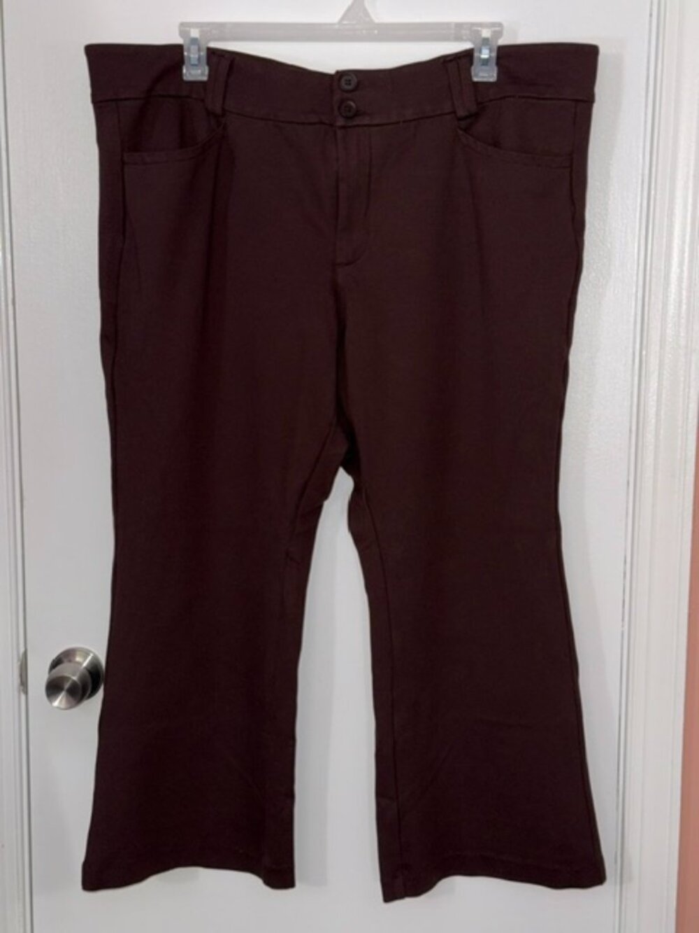 Studio by Torrid Dark Brown Studio Luxe Ponte Trouser Bootcut Pants Size 24S